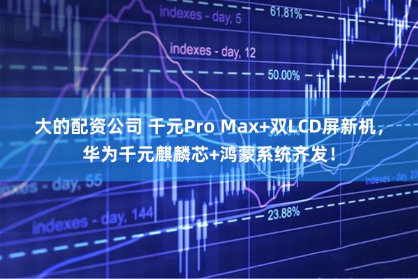 大的配资公司 千元Pro Max+双LCD屏新机，华为千元麒麟芯+鸿蒙系统齐发！